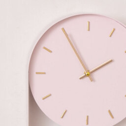 Melody Maison Pale Pink & Gold Pendulum Metal Analogue Wall Clock - 20Cm X 55Cm - thumbnail 2