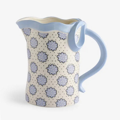Cath Kidston Blue Bow Ceramic Jug Vase - image 1