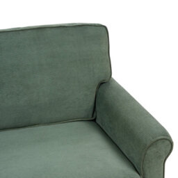Beliani Sofa 2 Seater Ronneby Corduroy Dark Green - thumbnail 7