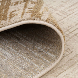 Loomed Natural Beige Distressed Bordered Area Rug 80X150Cm - thumbnail 7