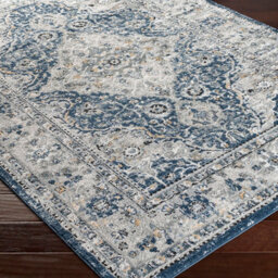 Livabliss Jolie-Vintage Blue Grey Beige Black Traditional Boho Living Dining Bedroom Rug 140 X 200 Cm Easy Care, Non Shedding - thumbnail 6