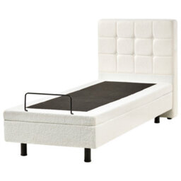 Beliani Adjustable Bed Boucle Duke 80 X 200 Cm (Eu Small Single) Off-White - thumbnail 6