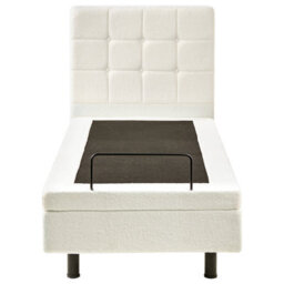Beliani Adjustable Bed Boucle Duke 80 X 200 Cm (Eu Small Single) Off-White - thumbnail 7