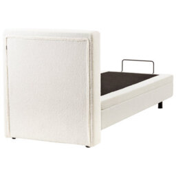 Beliani Adjustable Bed Boucle Duke 80 X 200 Cm (Eu Small Single) Off-White - thumbnail 8