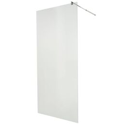 Cooke & Lewis Onega Chrome Effect Textured Walk-In Wet Room Glass Screen & Bar (H)195Cm (W)90Cm - thumbnail 3