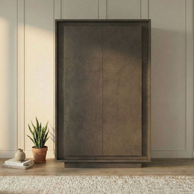 FurniComp LTD Furnicomp Berlin 2 Door 106Cm Grey Highboard/tall Sideboard - image 1