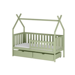 Arte Simba Olive 90 X 190Cm Single Bed With Removable Guardrail And 2 Drawers - Foam/bonnell Mattress Included - thumbnail 1