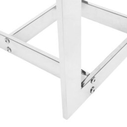 Beliani Side Table Crystal Tempered Glass Silver - thumbnail 6