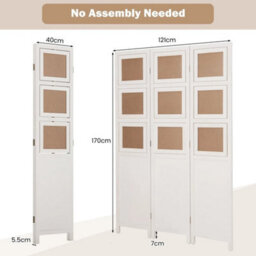 Room Divider 3 Panel Folding Privacy Screen - thumbnail 2