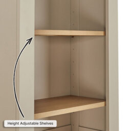 The Furniture Market Cheshire Dove Grey Painted Tall Narrow Bookcase - thumbnail 5