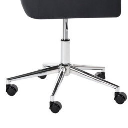 Beliani Desk Chair Veloria Velvet Black - thumbnail 8