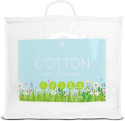 Lancashire Textiles 1Tog Cotton King Duvet Anti-Allergic Lightweight Blanket For Deep And Comfortable Sleep- 225 X 220Cm - thumbnail 1