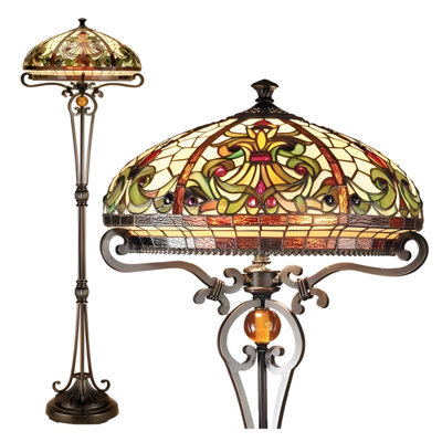 Belofay Stained Glass Handmade Tiffany Boheme Style Floor Lamps For Living Room, Bedroom, And Lounge (16-Inches) - image 1