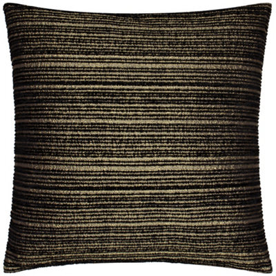 Paoletti Jupiter Jacquard Feather Filled Cushion , 50Cm X 50Cm, Black - image 1