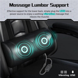 Ergonomic Gaming Chair, High Back Office Chair With Slide-Out Footrest Black - thumbnail 4