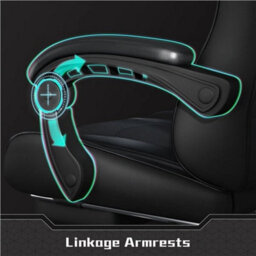 Ergonomic Gaming Chair, High Back Office Chair With Slide-Out Footrest Black - thumbnail 6