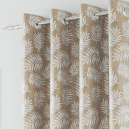 Enhanced Living Oakland Latte Leaf Pattern, Thermal, Room Darkening Pair Of Curtains With Eyelet Top - 90 X 72 Inch (229X183Cm) - thumbnail 3
