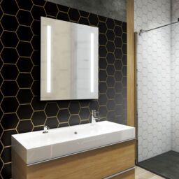 Sensio Ester Plus White Rectangular Wall-Mounted Bathroom & Wc Illuminated Contemporary Illuminated Mirror (H)65Cm (W)50Cm - thumbnail 3