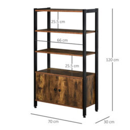 Multifunctional Bookshelf Storage Cabinet Bookcase Shelves & Cupboard - thumbnail 2