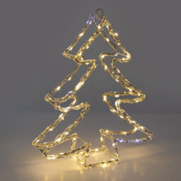 The Christmas Workshop Acrylic Led Christmas Tree Light - Mixed Led Christmas Decorations - 6 Hour Timer - Battery Operated - thumbnail 1