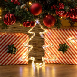 The Christmas Workshop Acrylic Led Christmas Tree Light - Mixed Led Christmas Decorations - 6 Hour Timer - Battery Operated - thumbnail 3