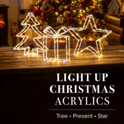 The Christmas Workshop Acrylic Led Christmas Tree Light - Mixed Led Christmas Decorations - 6 Hour Timer - Battery Operated - thumbnail 9