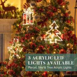 The Christmas Workshop Acrylic Led Christmas Tree Light - Mixed Led Christmas Decorations - 6 Hour Timer - Battery Operated - thumbnail 8