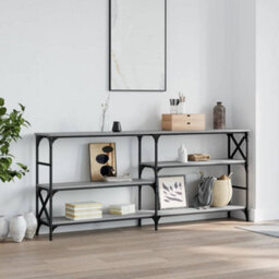 Berkfield Console Table Grey Sonoma 180X29X76.5 Cm Engineered Wood - thumbnail 1