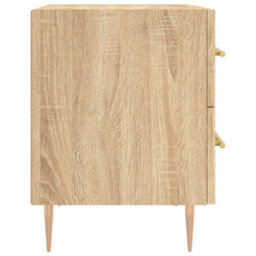 Berkfield Modern Bedside Cabinets 2 Pcs Sonoma Oak 40X35X47.5 Cm Engineered Wood - thumbnail 7