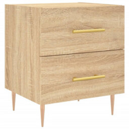 Berkfield Modern Bedside Cabinets 2 Pcs Sonoma Oak 40X35X47.5 Cm Engineered Wood - thumbnail 5