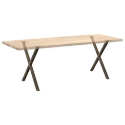 Berkfield Dining Table Legs X-Shaped 2 Pcs Natural Steel 70X(72-73) Cm Steel - thumbnail 8