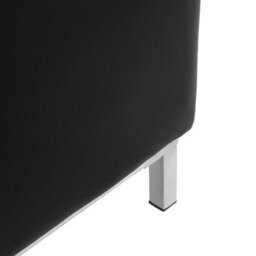 Beliani Glam Ottoman Oslo Leather Black - thumbnail 4