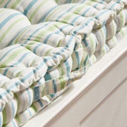 Dibor Vintage Style Blue Striped Indoor Hallway Furniture Chair Pad Bench Seat Pad Cushion (L)105Cm X (W)42Cm - thumbnail 5