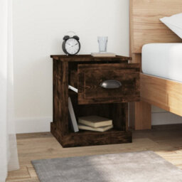 Berkfield Bedside Cabinets 2 Pcs Smoked Oak 39X39X47.5 Cm Engineered Wood - thumbnail 4