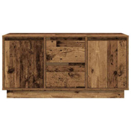 Berkfield Tv Cabinet With Led Lights Old Wood 100X41X50 Cm - thumbnail 7