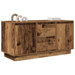 Berkfield Tv Cabinet With Led Lights Old Wood 100X41X50 Cm - thumbnail 5
