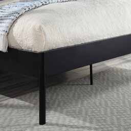 SlumberWorx Cheshunt Black Metal Rattan Headboard Bed Frame - Double / King - thumbnail 5
