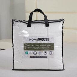 Homescapes Premium Wool Mattress Topper Deep Fitting Comfort, King - thumbnail 2