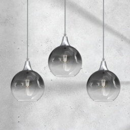 Milagro Monte Hand Made Designer Pendant Lamp Smoked Glass Shades - thumbnail 3