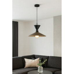 Luminosa Lighting Luminosa Amaris Dome Pendant Ceiling Light Brown, Black 1X E27 - thumbnail 2