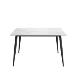 Wyld Haus Bramblewood 4-Seater Marble Effect Dining Set With 4 Grey Chenille Chairs - thumbnail 3
