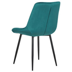 Beliani Set Of 2 Dining Chairs Melrose Velvet Turquoise - thumbnail 6