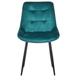 Beliani Set Of 2 Dining Chairs Melrose Velvet Turquoise - thumbnail 5