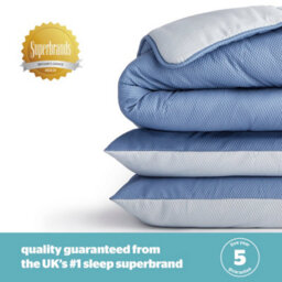 Silentnight Seersucker Coverless Duvet And Pillowcase Set - 10.5 Tog - Grey/blue - Single - thumbnail 9