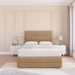 "Sloomy 5Ft Monaco Divan Bed Base Latte Dumfries ,4 Drawers, 12"" Footboard & 26"" Struts Headboard - King" - thumbnail 2