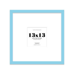 "13X13"" Light Blue Picture Frame - 13X13"" Square Frame With 9X9"" Mount For 13X13""/9X9"" Pictures Moderrn Style Thin Edge, 1 Pack" - thumbnail 1