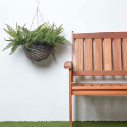 Homescapes Artificial Green Handcrafted Boston Fern Hanging Basket, 65 Cm - thumbnail 7