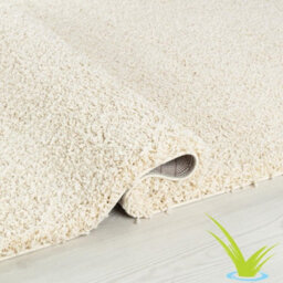 STALWART Modern Shaggy Rug - 5Cm Thick Pile Soft Touch Washable Area Rugs Carpet (Cream, 80X150Cm) - thumbnail 2