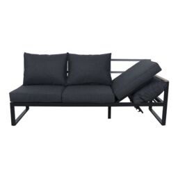 GoodHome Aconite Black Metal 8 Seater Corner Dining Set - thumbnail 5