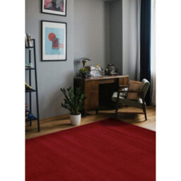 Melrose Colorama Plain Red Medium Indoor Area Rug 120/170Cm - thumbnail 1